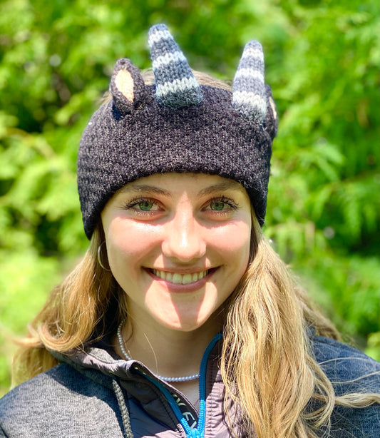 Al Johnson's Goat Knit Headband (black)