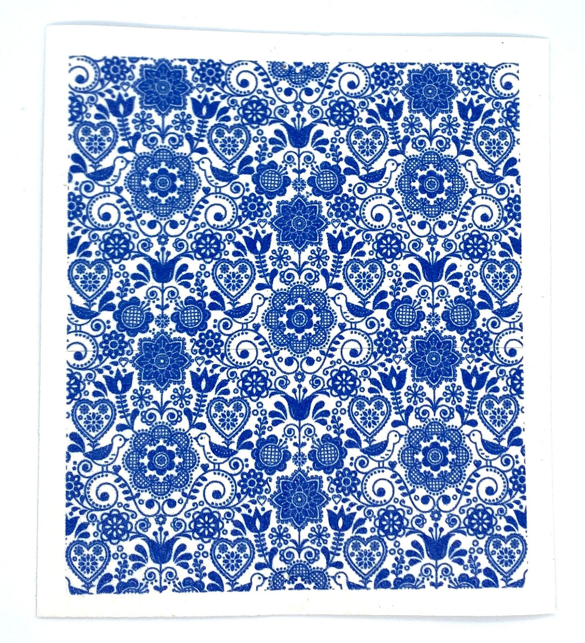 Nordic Blue Flower Swedish Dishcloth