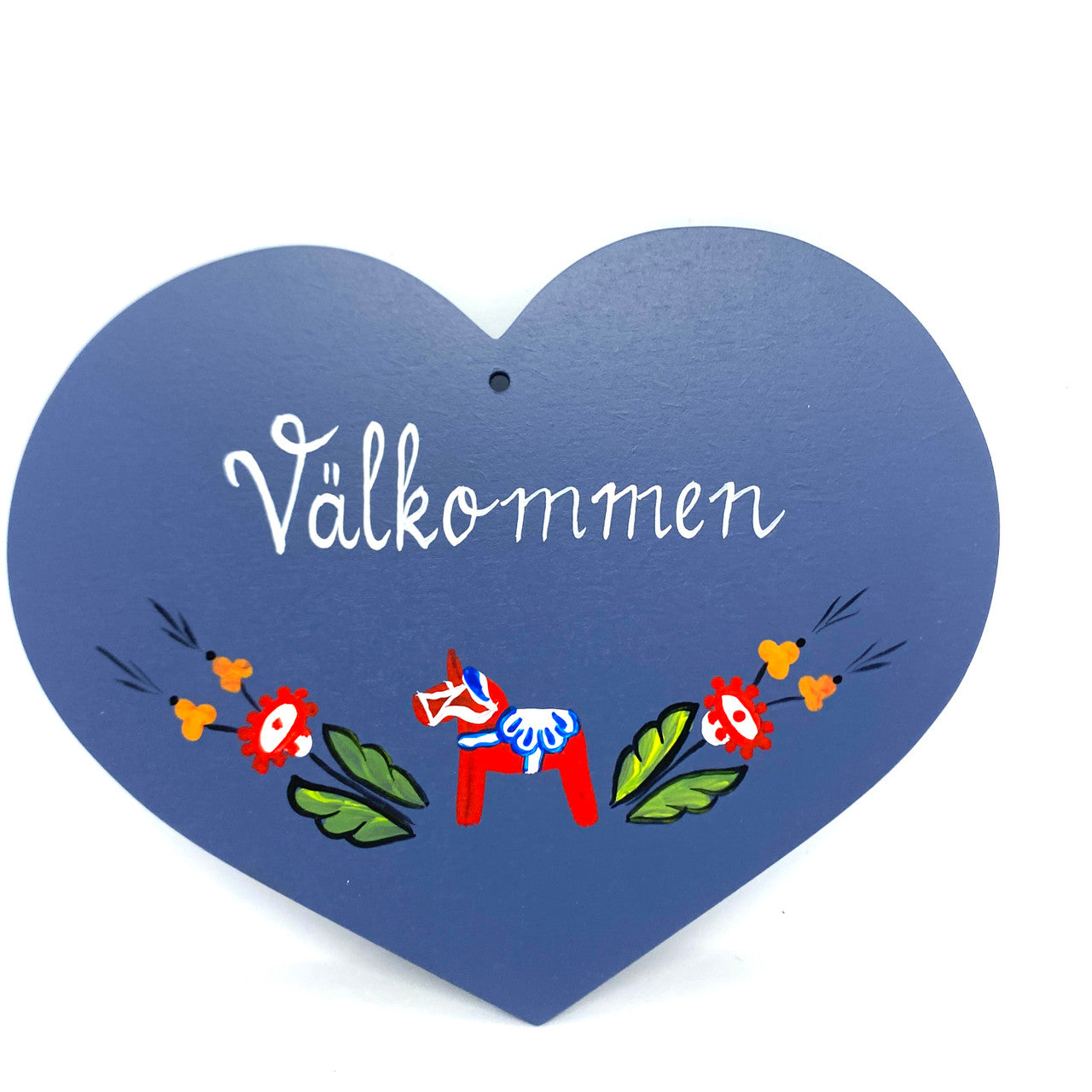 Välkommen Heart Dalahorse Sign