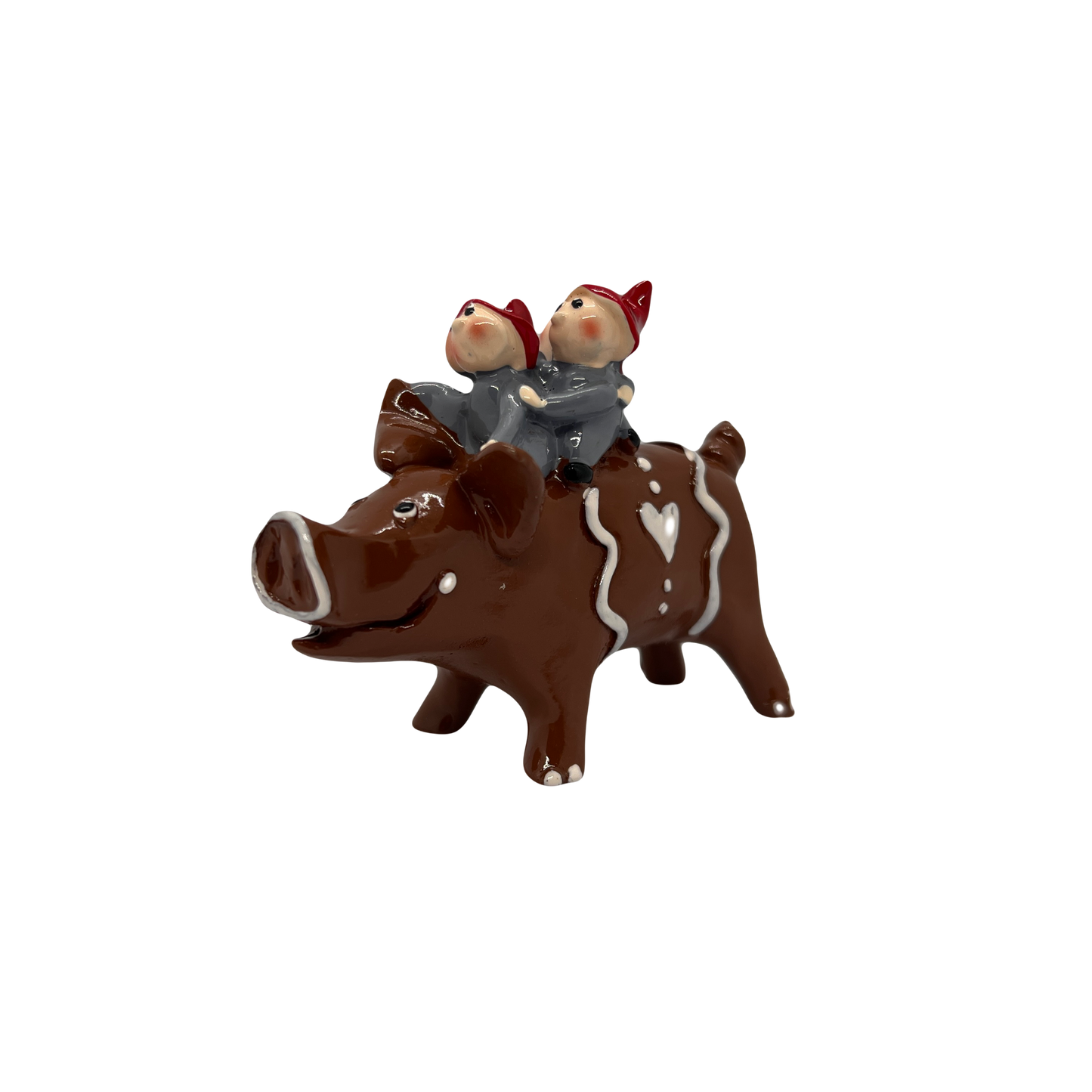 Tomten Christmas Pig Statue