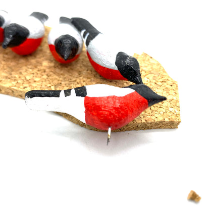 Bullfinch Bird Pins