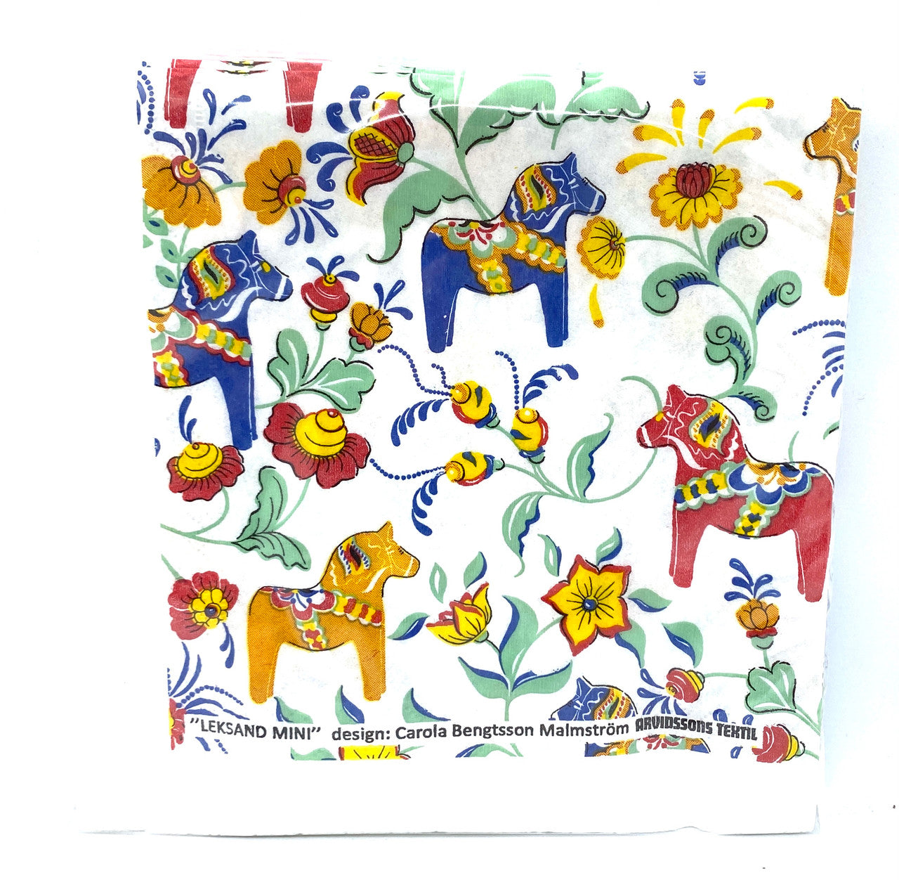 Leksand Dalahorse Dinner Napkins (white)