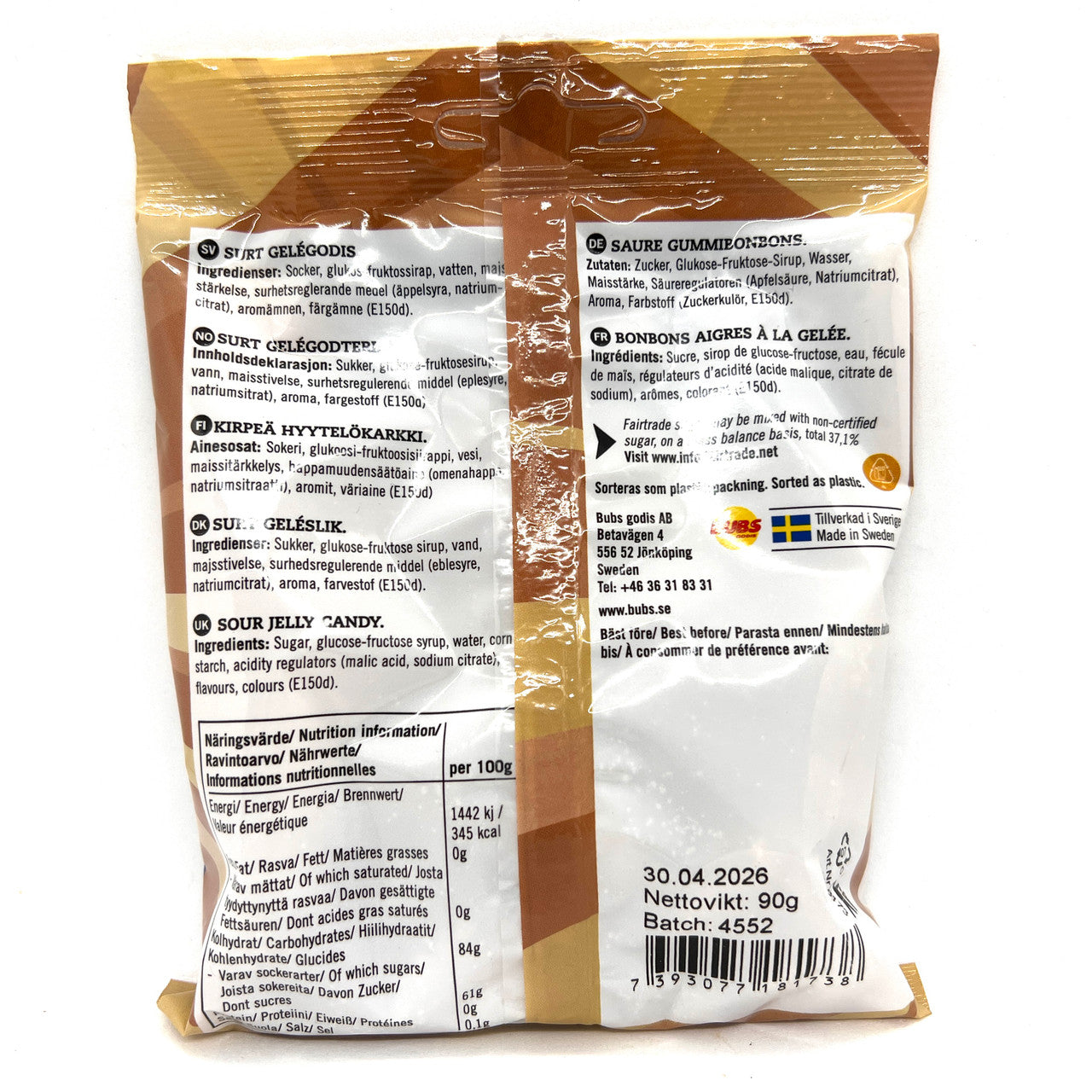 Bubs Sour Cola Candy