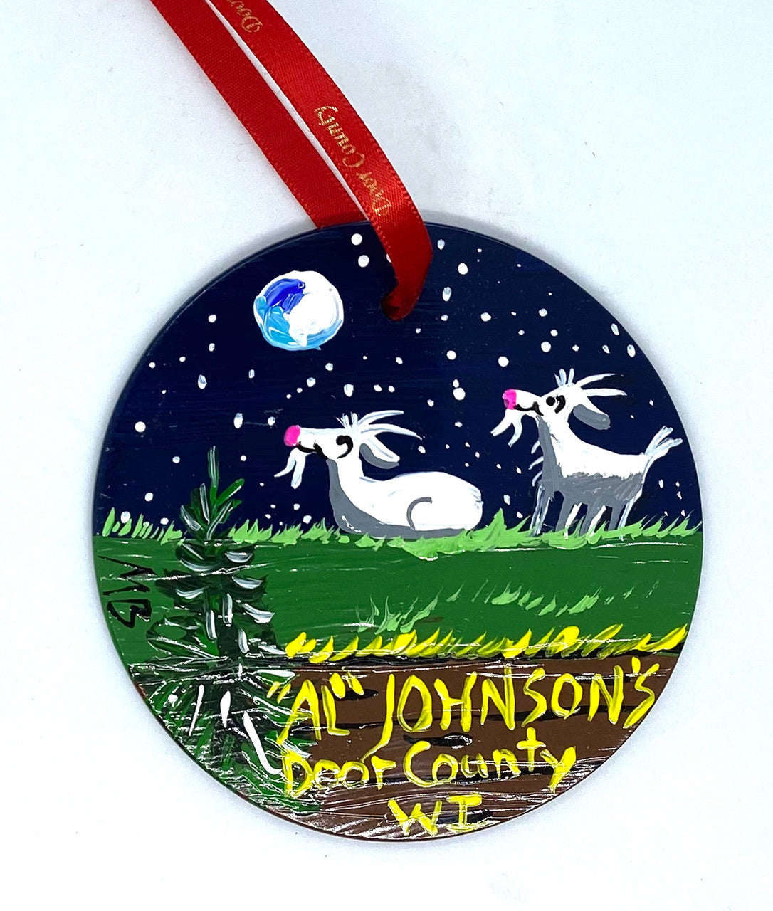 Al Johnson's Night Goat Ornament