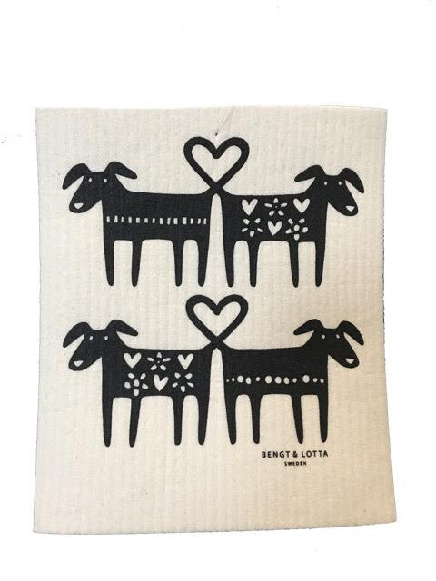 Dog Love Swedish Dishcloth