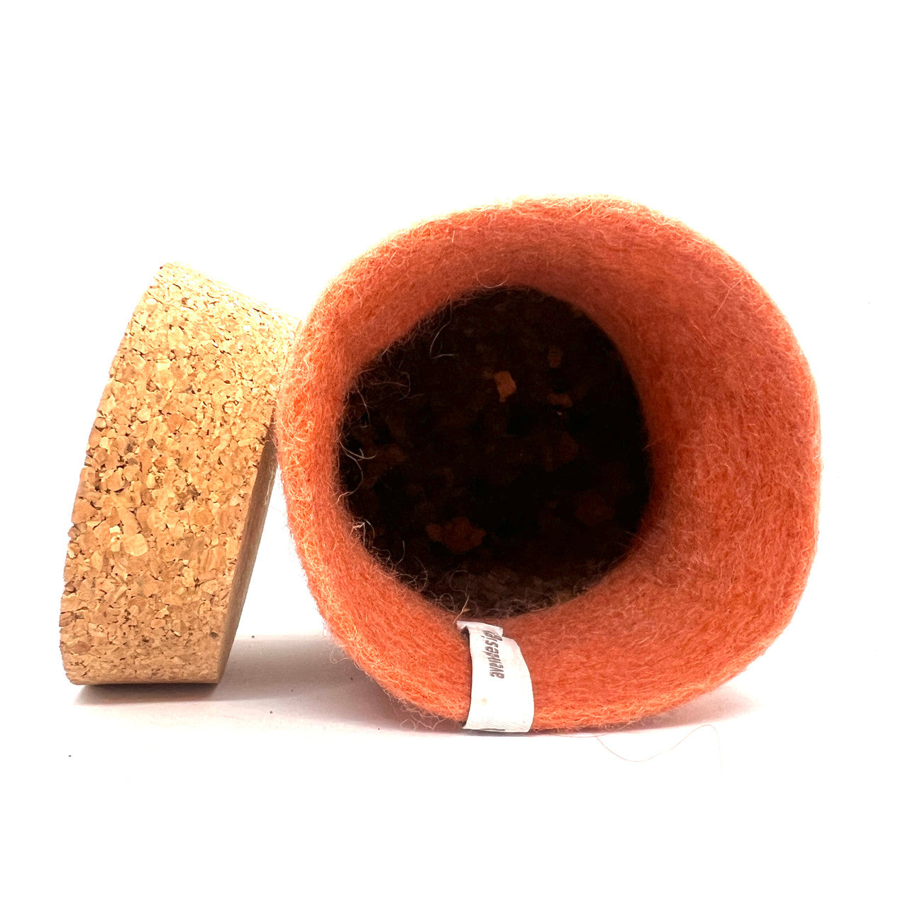 Aveva Felted Wool Jar (terracotta)
