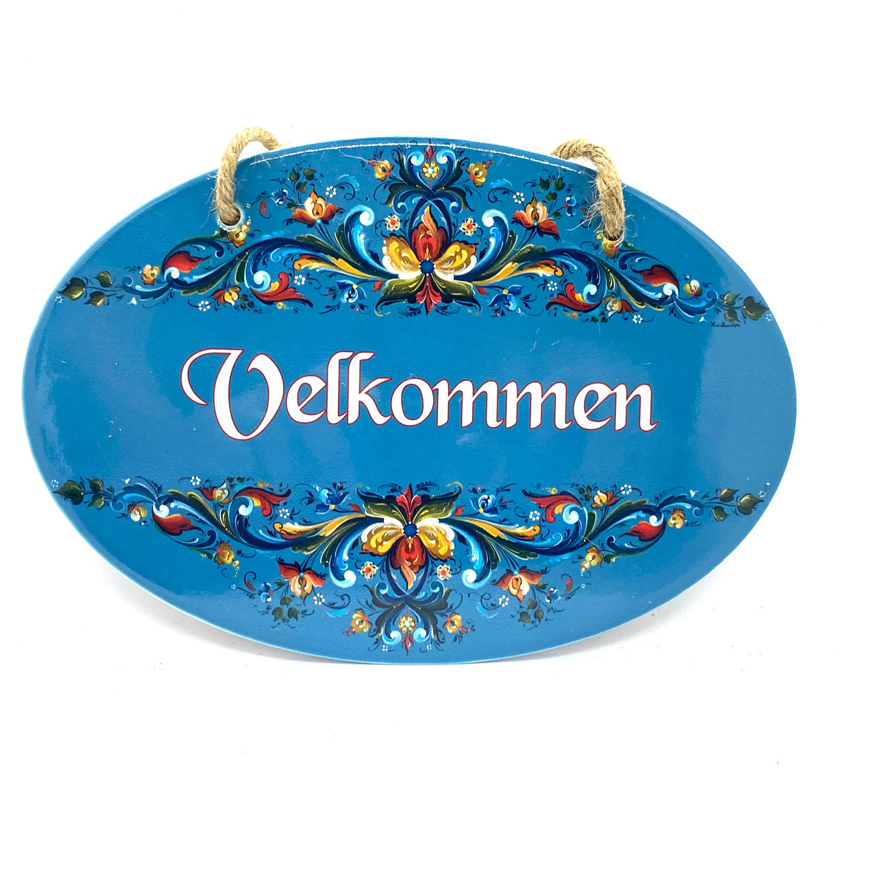 Velkommen Telemark Rosemaling Ceramic Sign