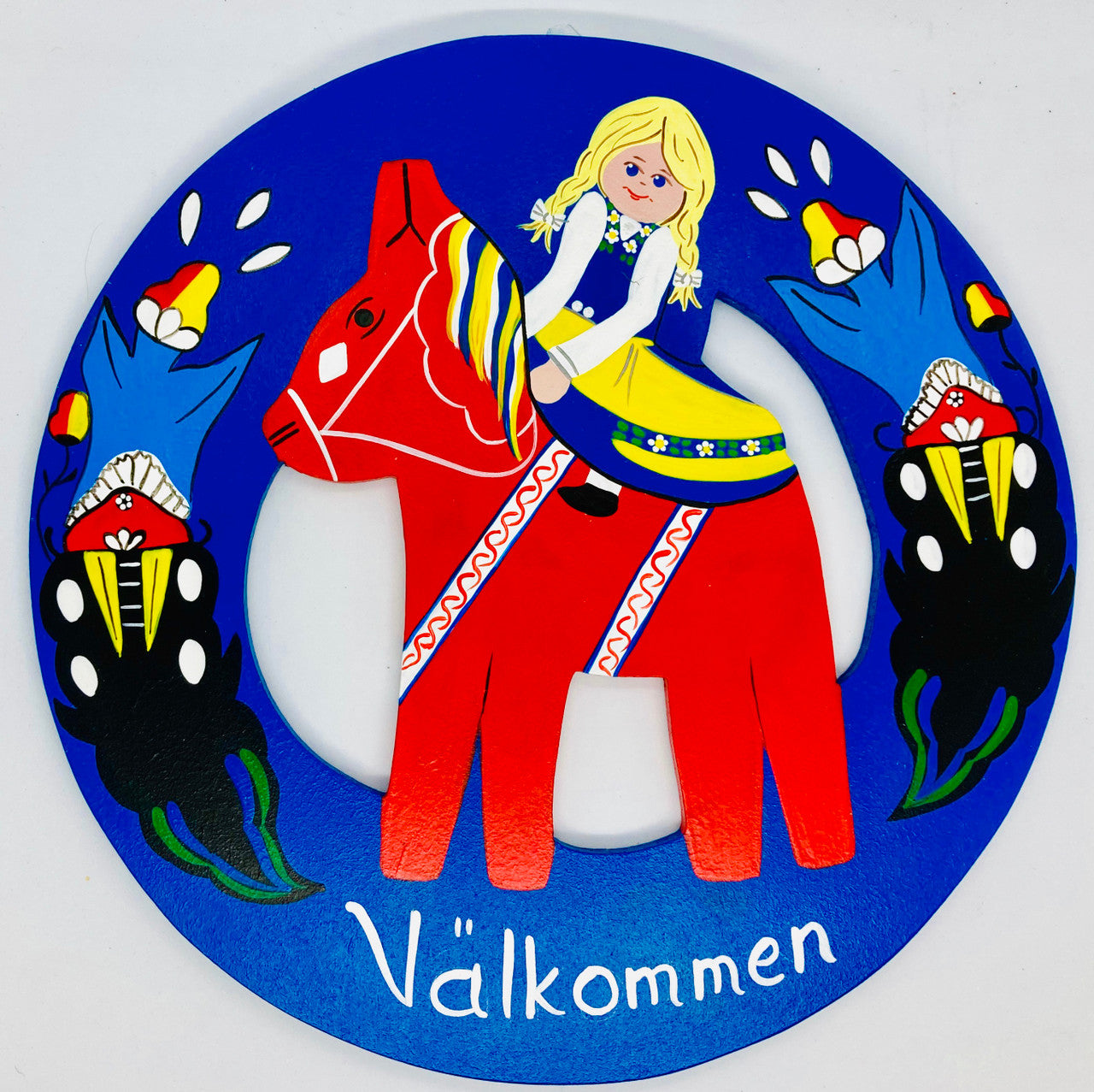 Välkommen Girl & Dalahorse Sign