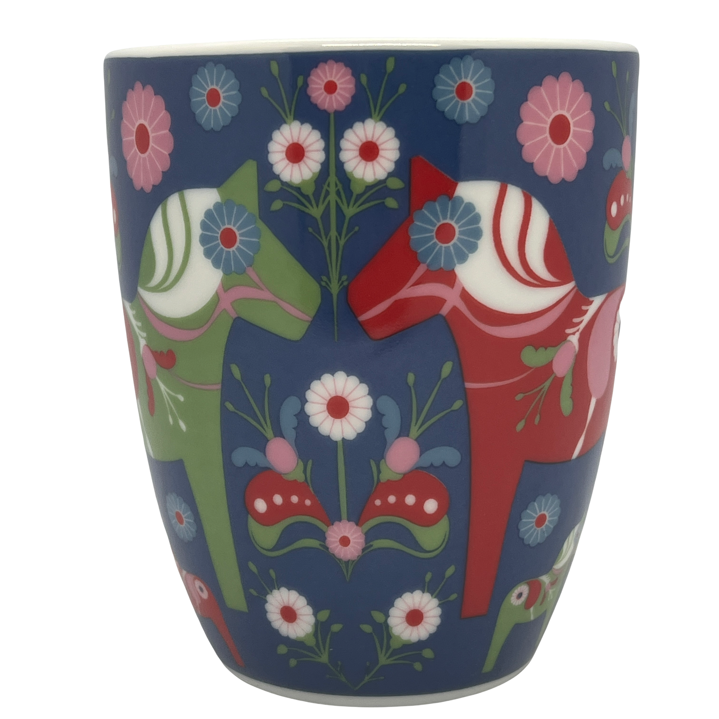 2 Colored Dala Horse Bistro Coffee Mug