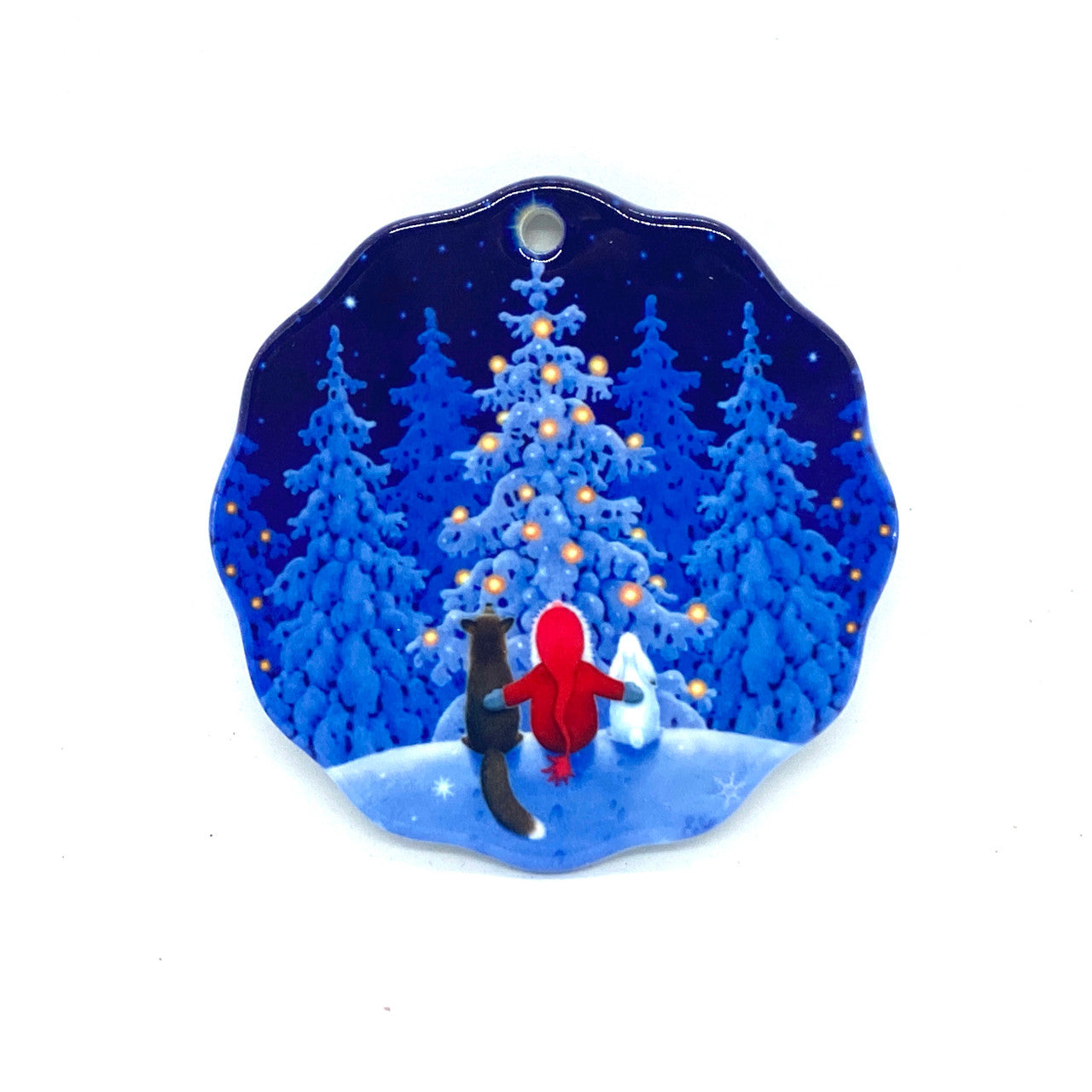 Christmas Friends Ceramic Ornament 
