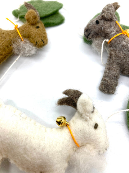 Felt Goat Garland