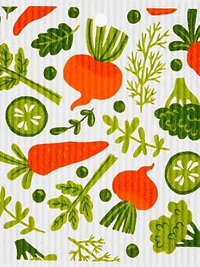 Mixed Vegetables Swedish Dishcloth