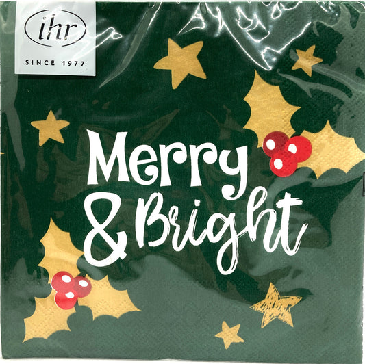 Merry & Bright Cocktail Napkin