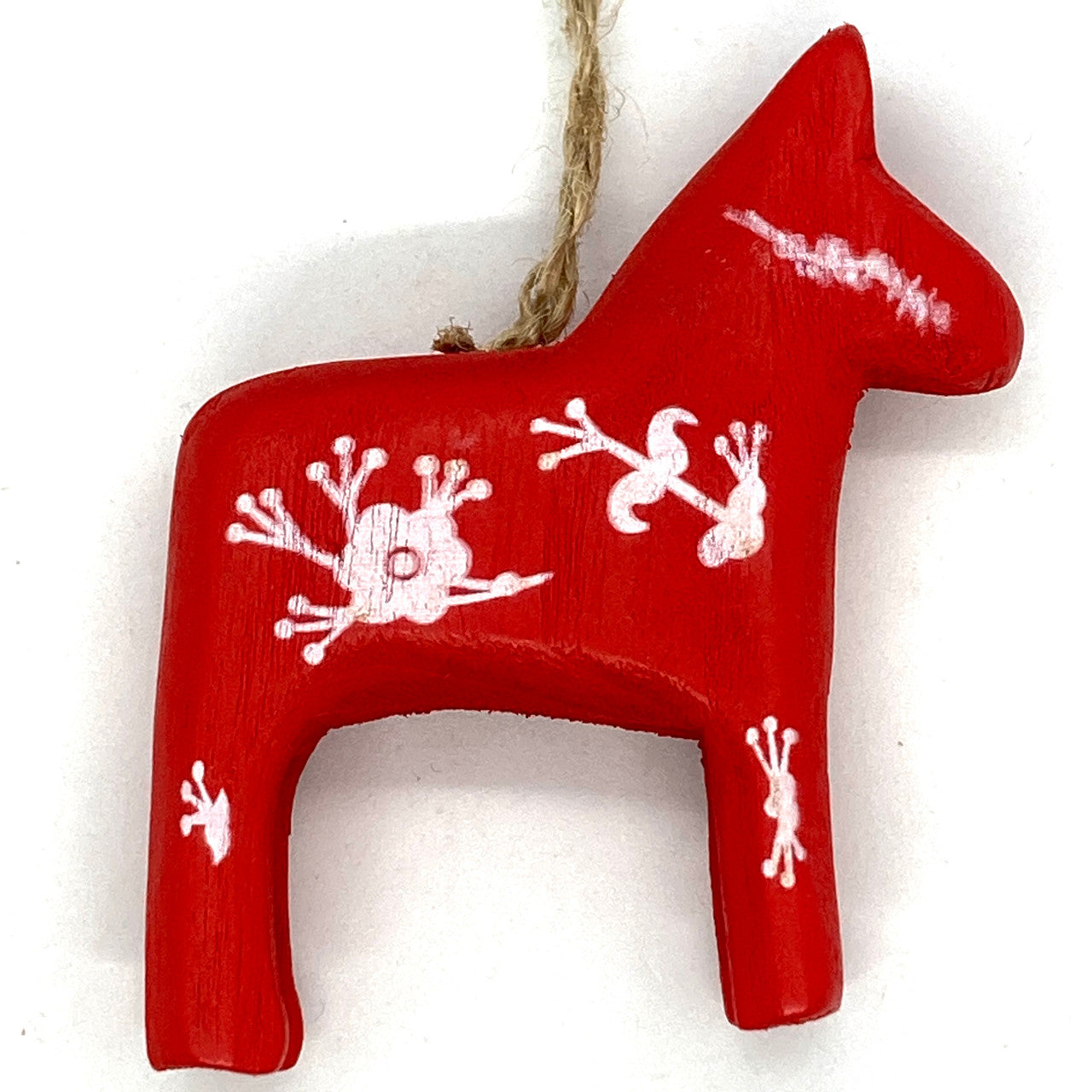 Dala Horse Ornament Red Floral 