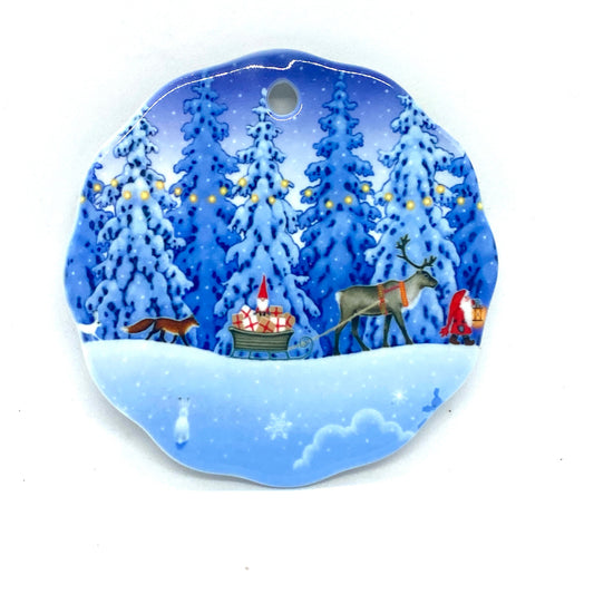 Gift Delivery Ceramic Ornament