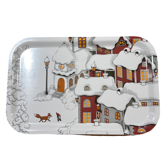 Christmas Village Birch Serving Tray