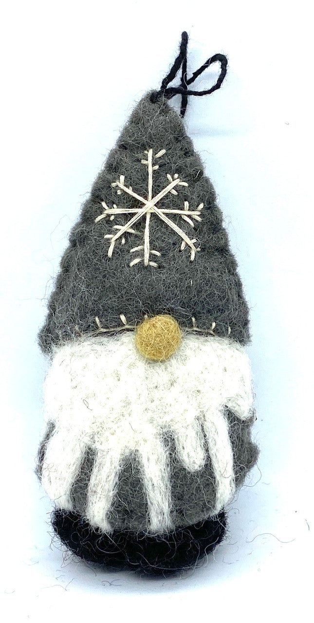 Tomten Felt Ornament (gray)