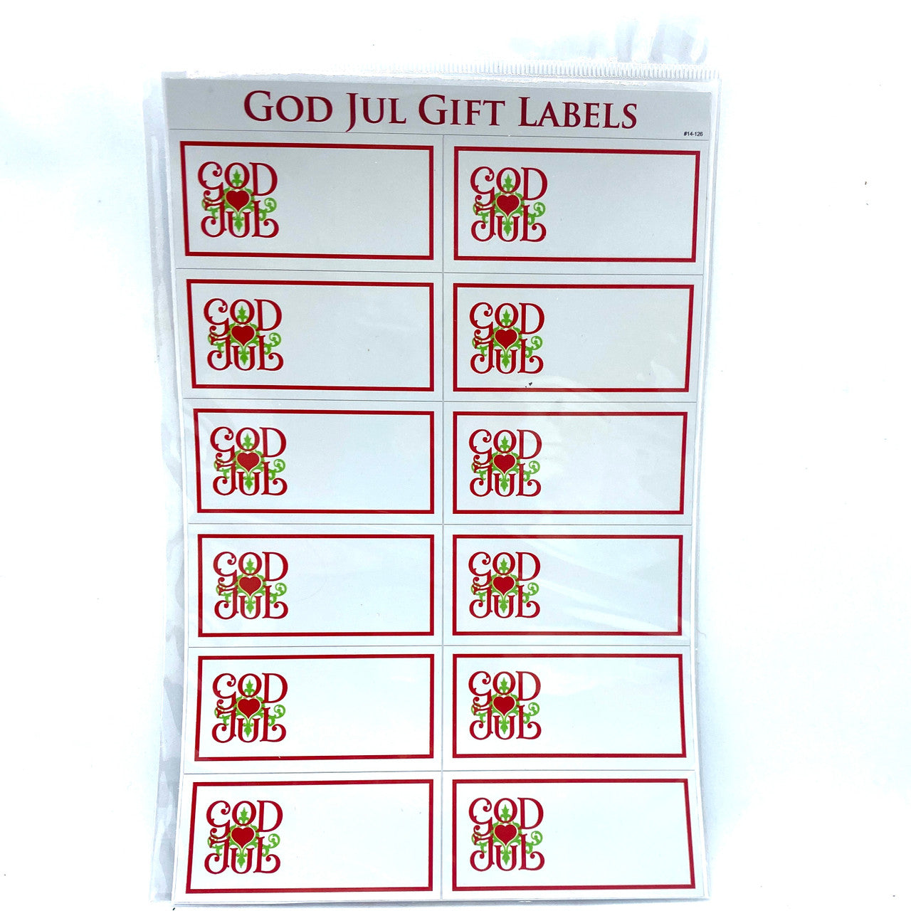 God Jul Folk Art Gift Labels