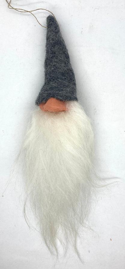 Gnome Beard Ornament (Grey)