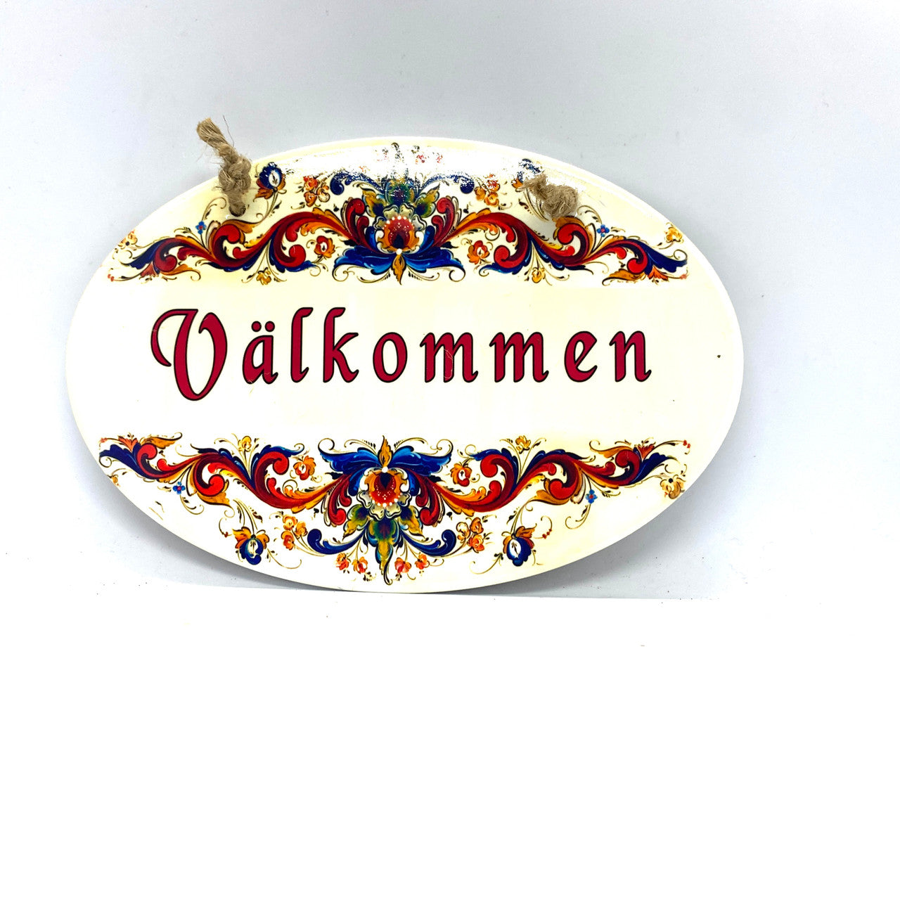 Velkommen Rosemaling Ceramic Sign