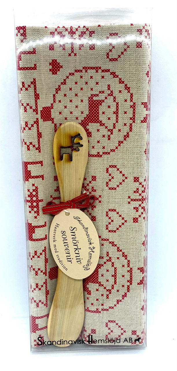 Swedish Moose Spreader & Tea Towel Set