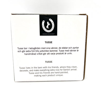 Tomten Riding a Straw Goat Statue