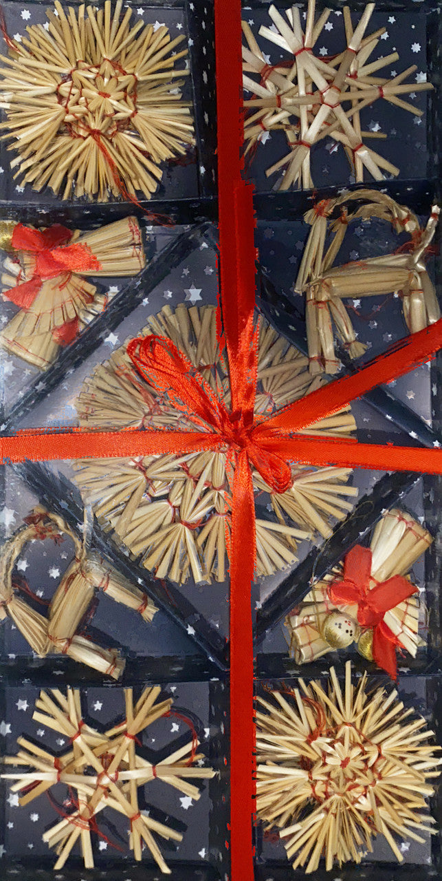 28 Piece Straw Christmas Ornaments