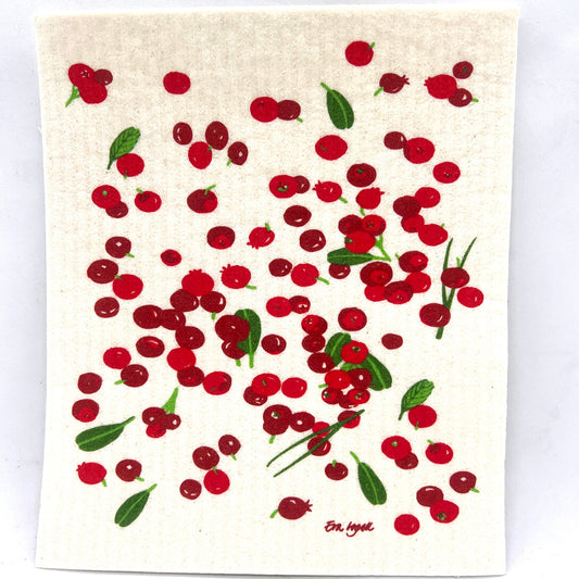 Loose Lingonberry Swedish Dishcloth