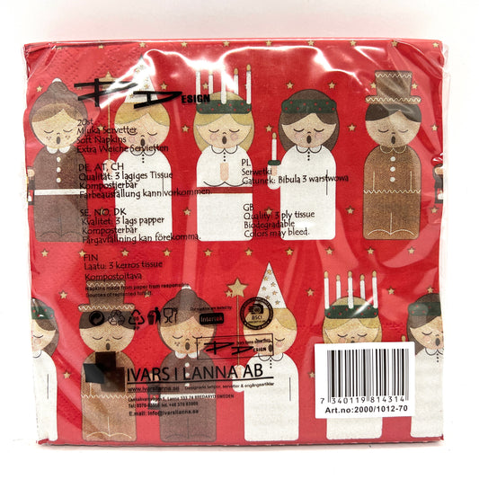 Red Lucia Cocktail Napkins