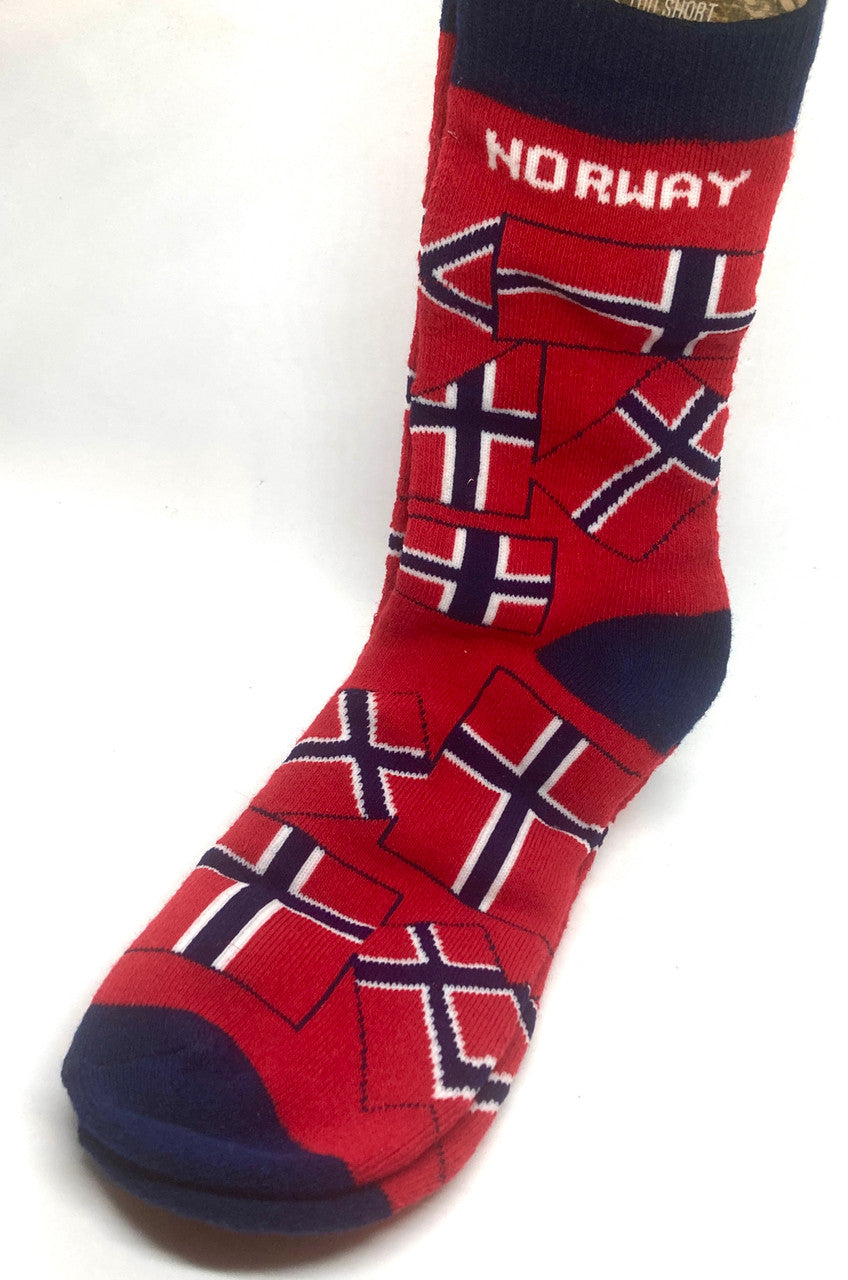 Norway Flag Socks