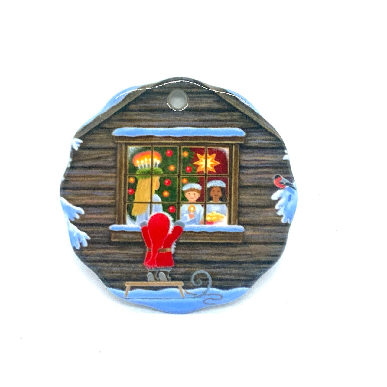 Lucia Peek In Ceramic Ornament