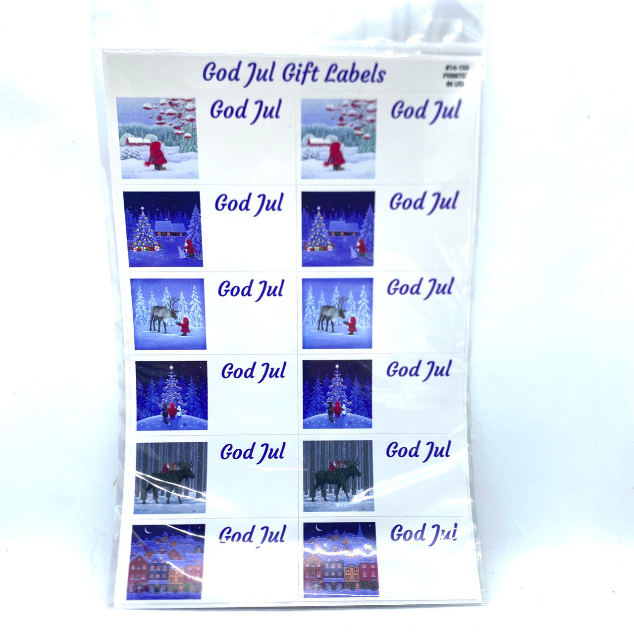 Tomten God Jul Gift Labels