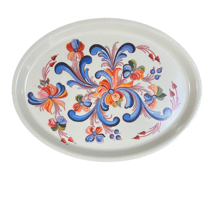 White Kurbits Oval Birch Serving Tray