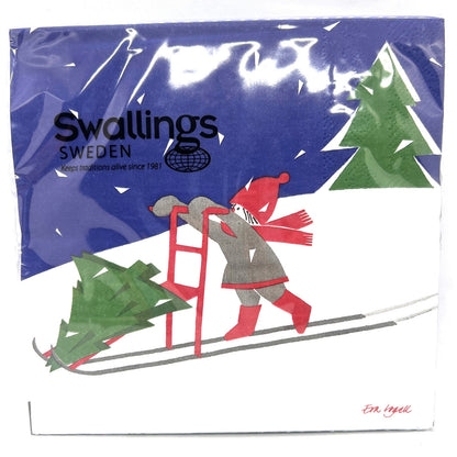 Kick Sled Girl Dinner Napkins