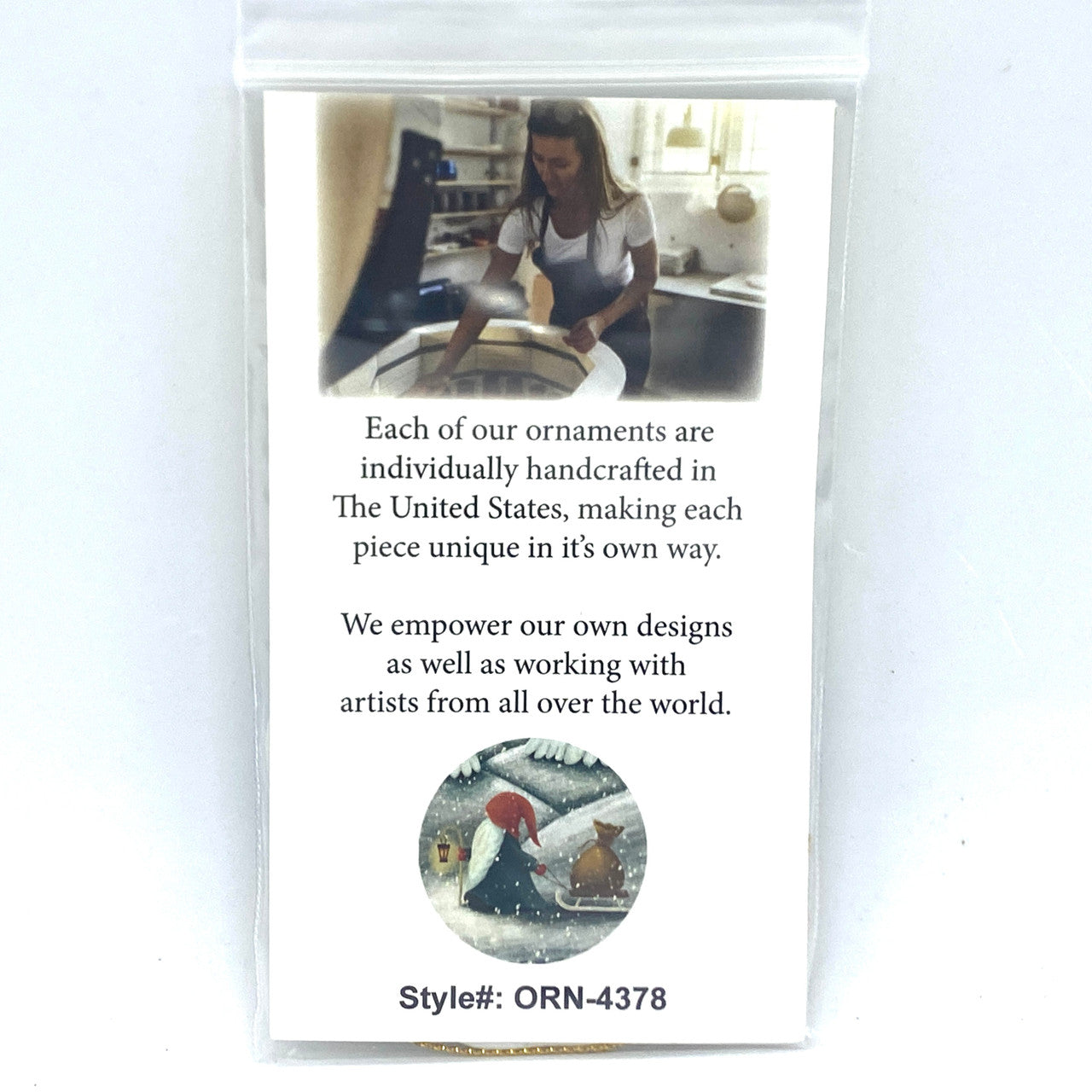 Tomten Sled Ceramic Ornament