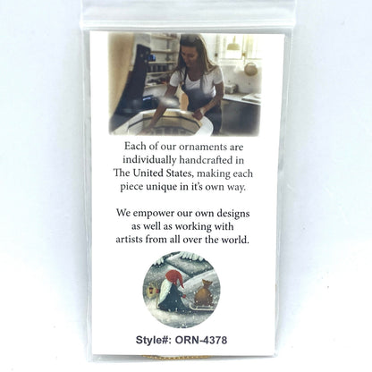 Tomten Sled Ceramic Ornament