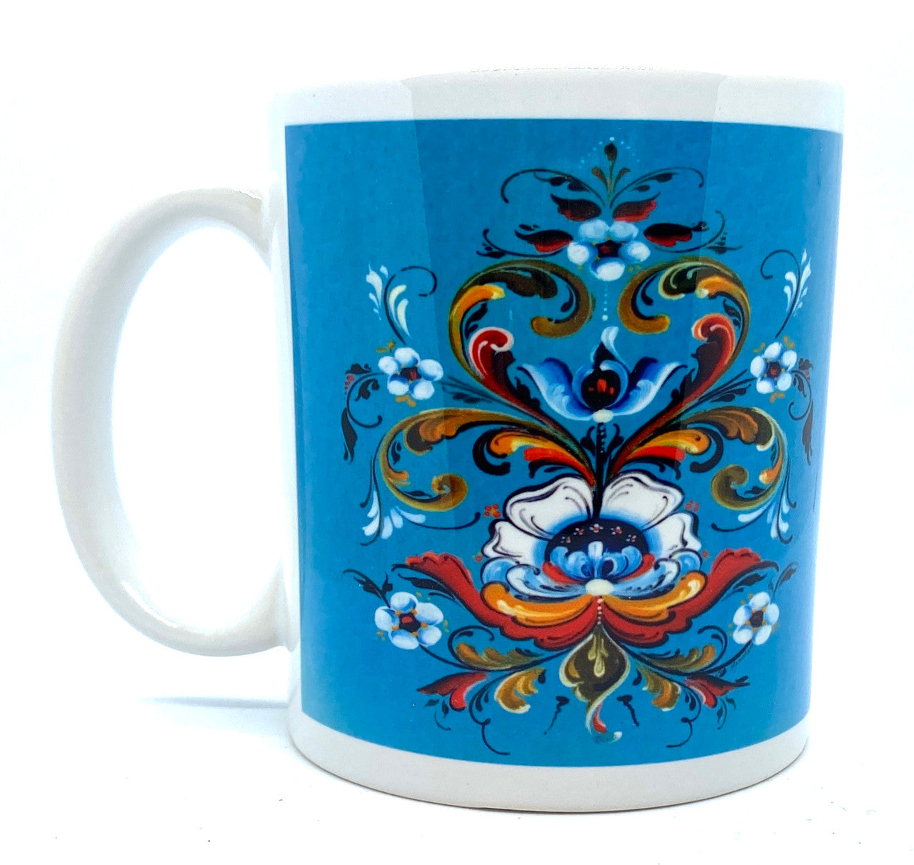 Lise Lorentzen Blue Rosemaling Mug
