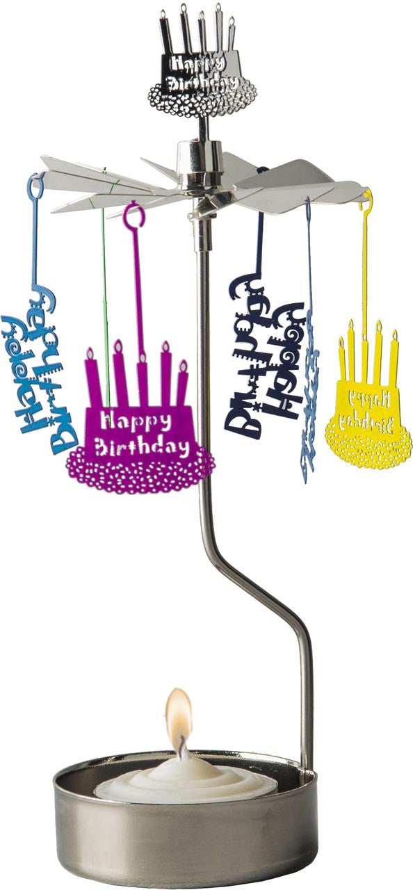 Happy Birthday Rotary Candle Holder