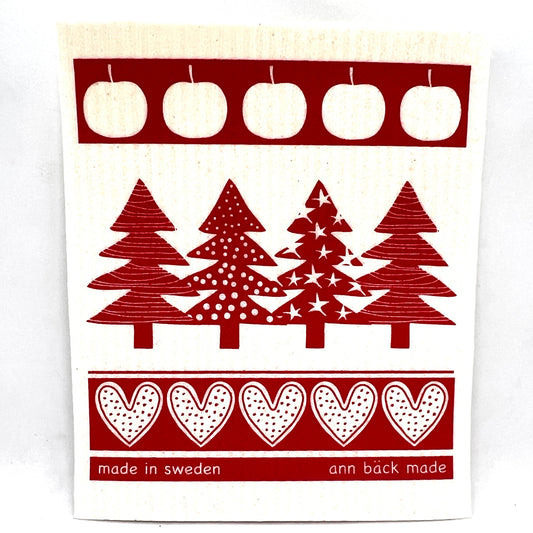 Apple, Tree, Heart Swedish Dishcloth