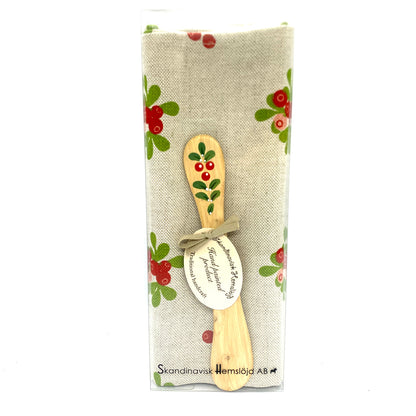 Lingonberry Spreader and Tea Towel set
