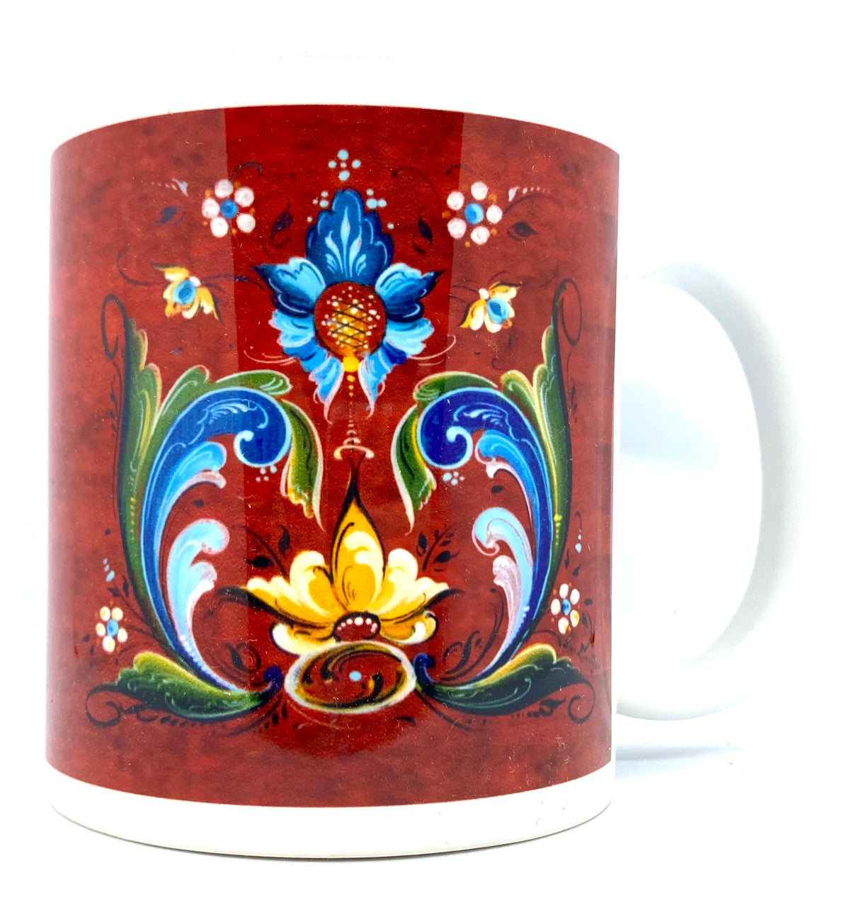 Lise Lorentzen Red Rosemaling Coffee Mug