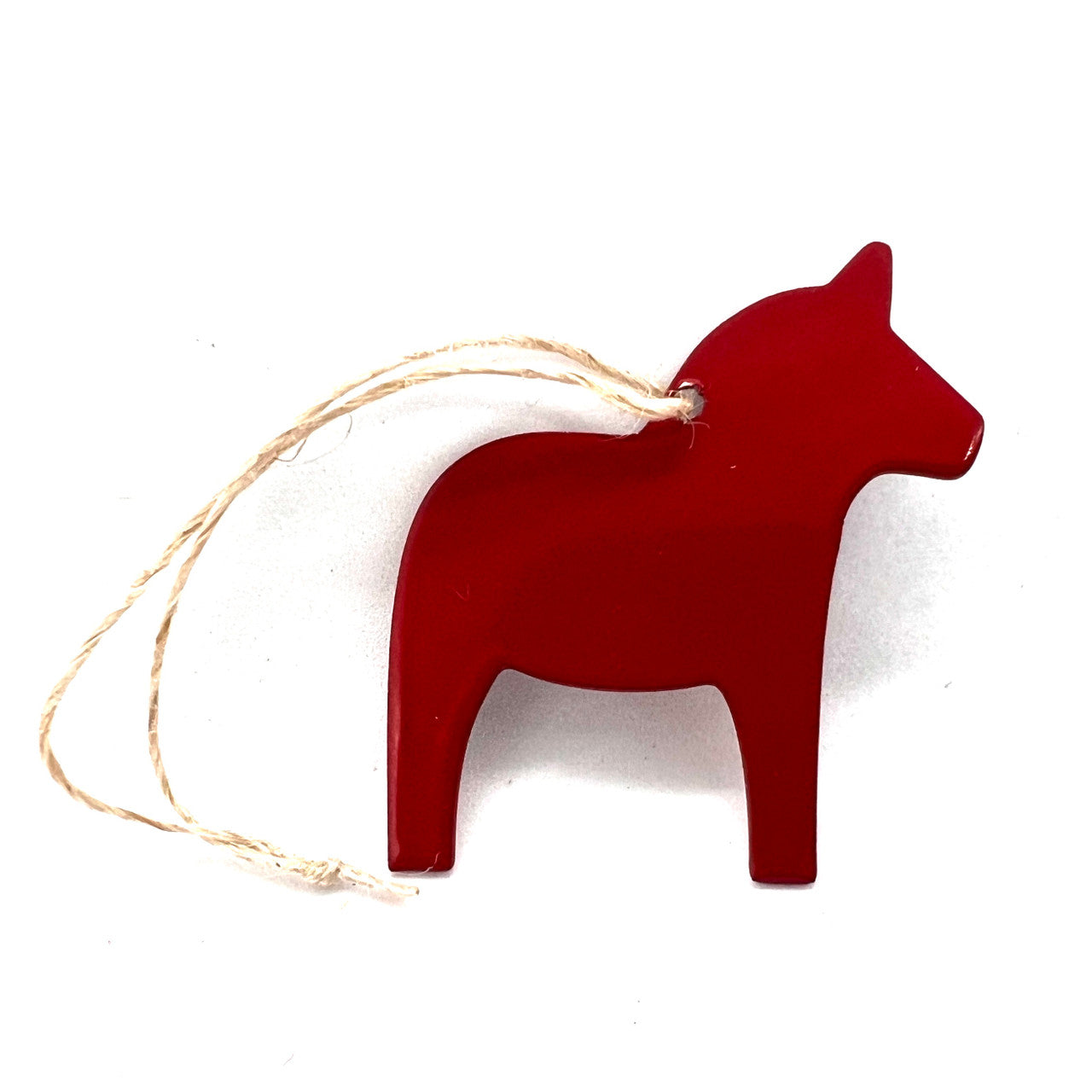 Metal Red Dalahorse Ornament
