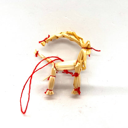 Swedish Straw Goat Ornament Set (12 pack)