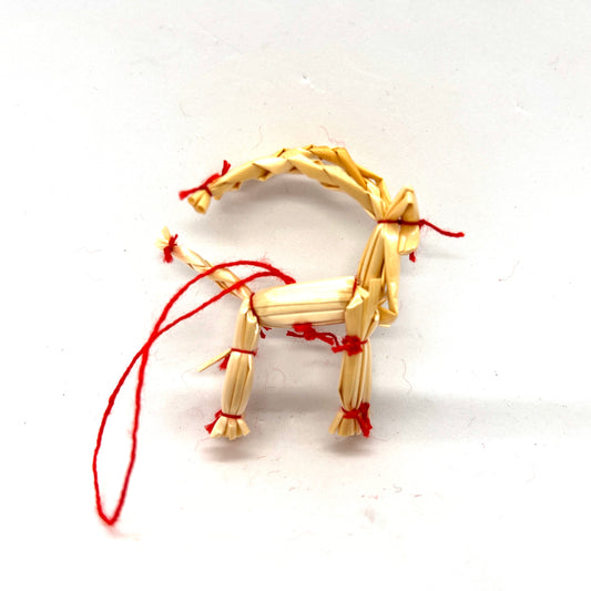 Swedish Straw Goat Ornament Set (12 pack)