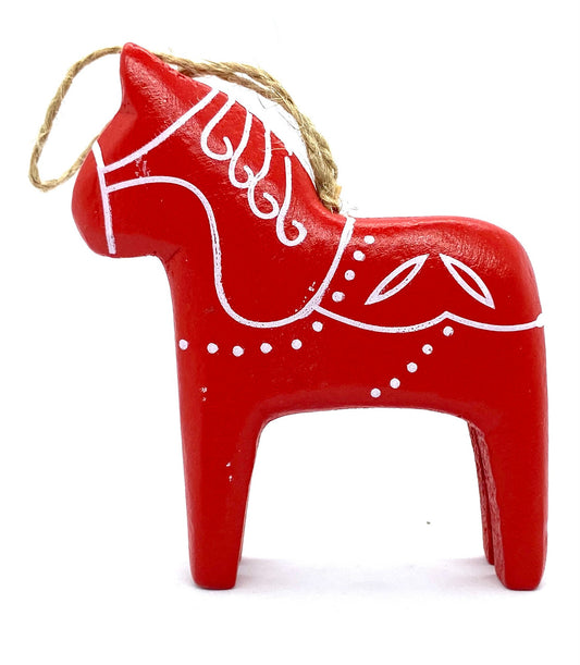 Dala Horse Ornament Red