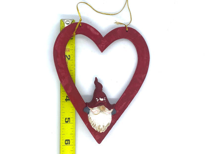 Heart Gnome Ornament