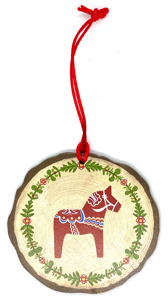 Wooden Dala Horse Ornament