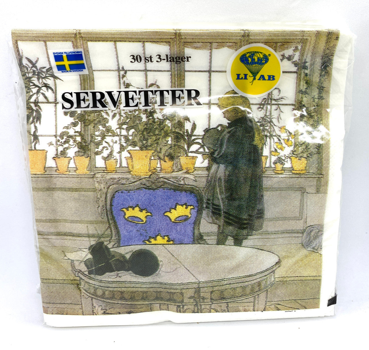 Carl Larson Flower Window Dinner Napkin