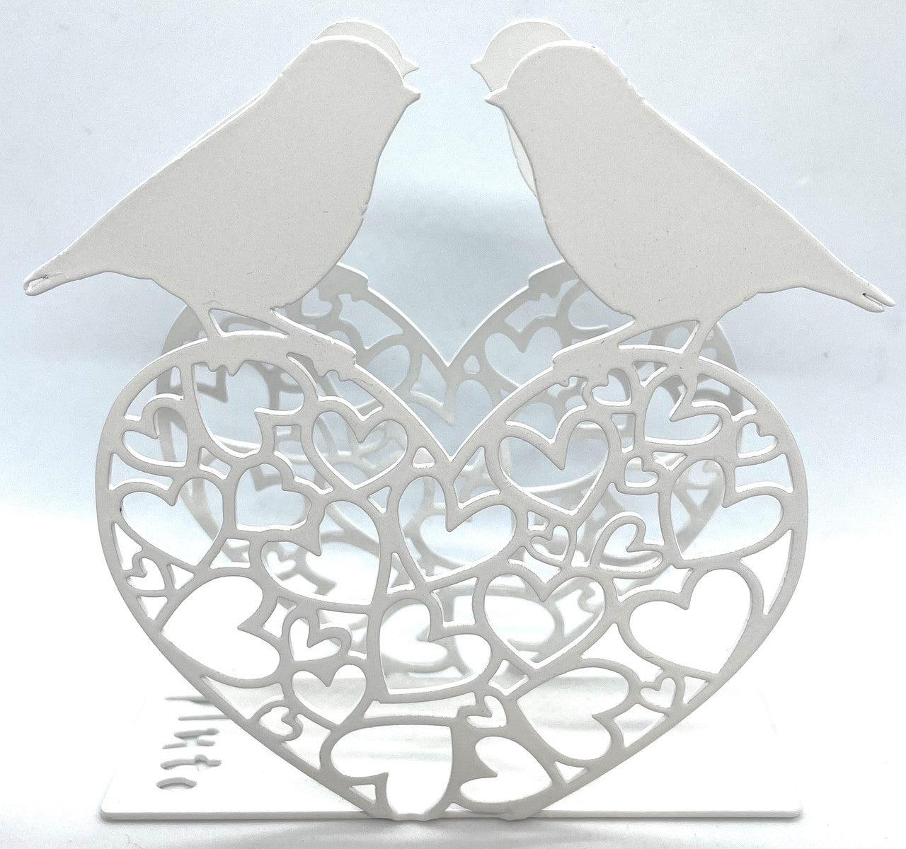 Twin Birds White Napkin Holder