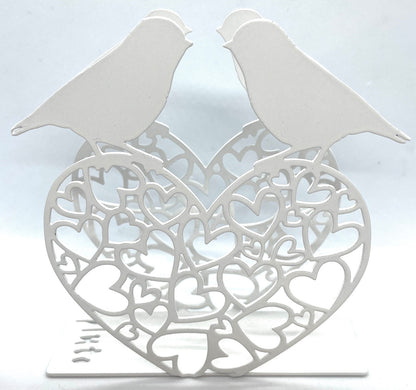 Twin Birds White Napkin Holder